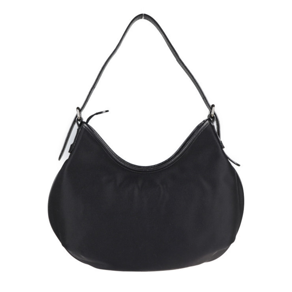 Burberry Shoulder Bag Nylon Leather Black Beige - Picture 2 of 7